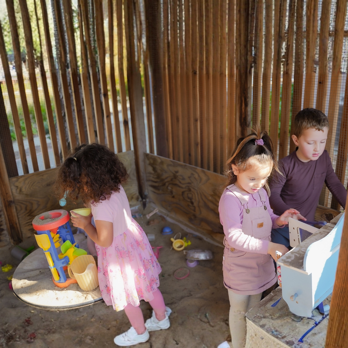 Play-based outdoor childcare environment